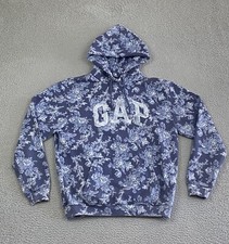 Gap x Love Shack Fancy Adult Oversized Blue Floral Hoodie Sweatshirt Streetwear