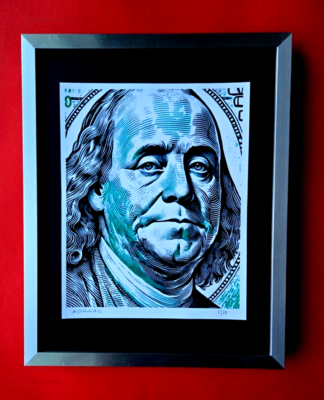 #ad ALEXANDER DULAC BEN FRANKLIN Hand Signed Authentic Print LtdEd of 10 COA $149.00