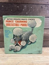 Rare Vintage 1970  s Prince Charming Irresistible Poodle Walking Toy W/Box