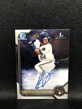 2022 Bowman Chrome Prospect Auto #CPA-FV Felix Valerio - Milwaukee Brewers