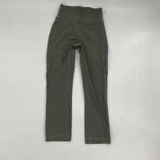 Lululemon Leggings Women 2 Green 23" Crop Align Performance Athleisure Yoga Run