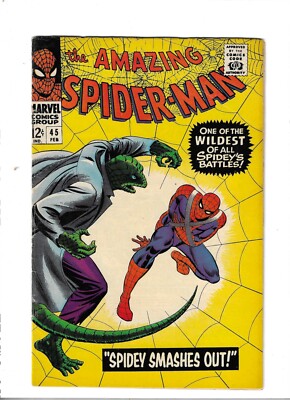 The Amazing Spider-Man # 45 Fine [1967] 3RD APP OF THE LIZARD