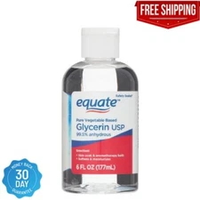 EQUATE PURE VEGETABLE BASED GLYCERIN USP 99.5% ANHYDROUS 6.oz Free Shipping