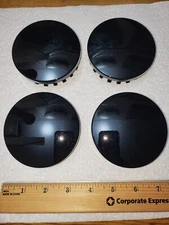 Replica Blank GLOSS BLACK Wheel Center Cap, CAP5447  3-1/4" Diameter (set of 4)
