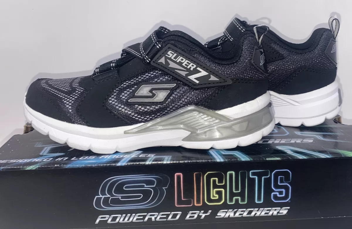 Skechers S Lights Erupters II Racing Game Boys Shoes - 12