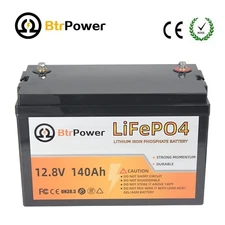 12V 140Ah LiFePO4 Lithium Iron Phosphate Battery for Deep Cycle RV Solar System