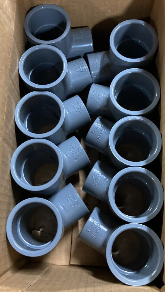 Qty 10 - Spears 1-1/2" x 1-1/2" x 1" CPVC Sch 80 Reducing Tee Socket 801-211C