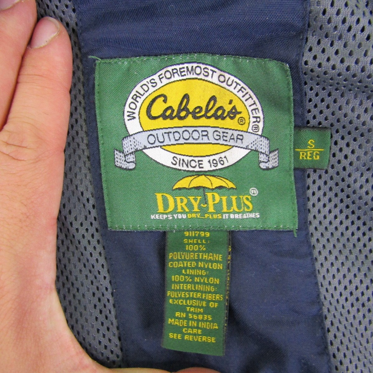Cabela's Dry-Plus XL 青/グレー Cabelas Jacket Mens Small