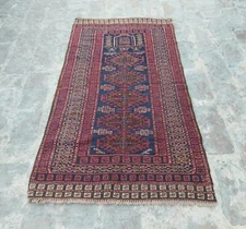 Vintage Afghan patchi kilim Prayer Rug, best Tribal Rug wool rug damaged 