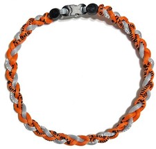 3 Rope Tornado Boys Baseball Softball Energy Necklace Orange Grey Gray Orioles