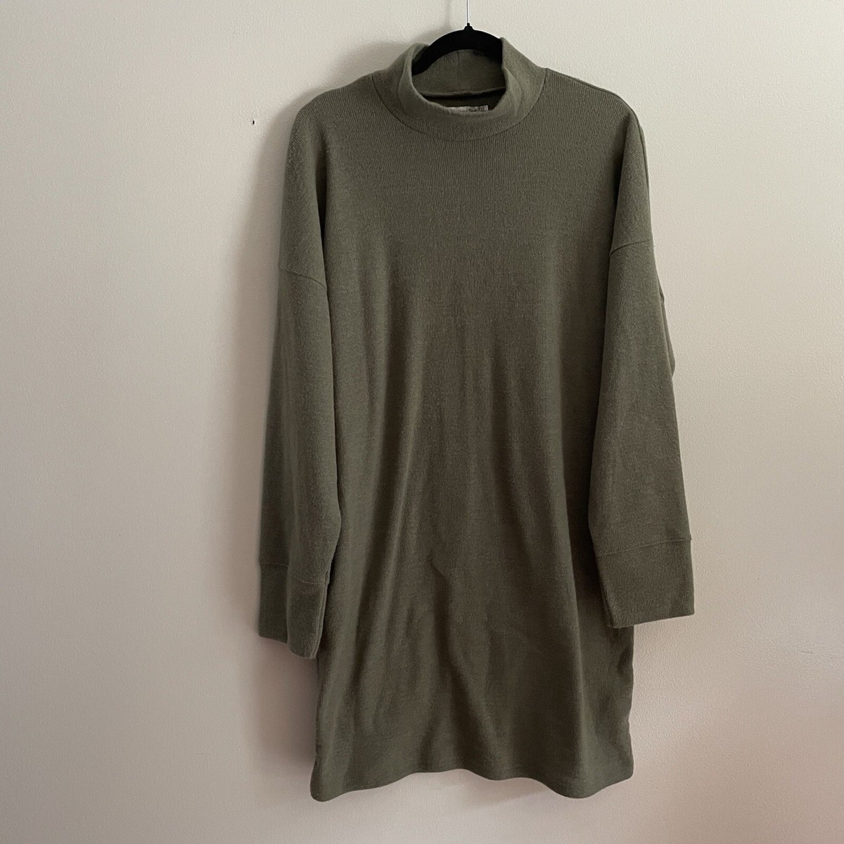 abercrombie green sweater dress Abercrombie & Fitch LONG Sleeve Sweetheart MINI Sweater Dress Shift dress, Women's, Size: Medium, Dark green