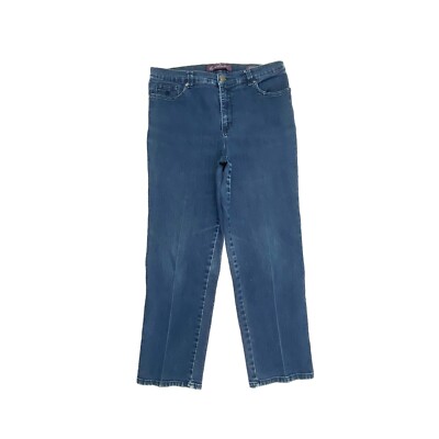 Gloria Vanderbilt Amanda Straight leg Women's size 12P Dark Wash Blue Denim Jean