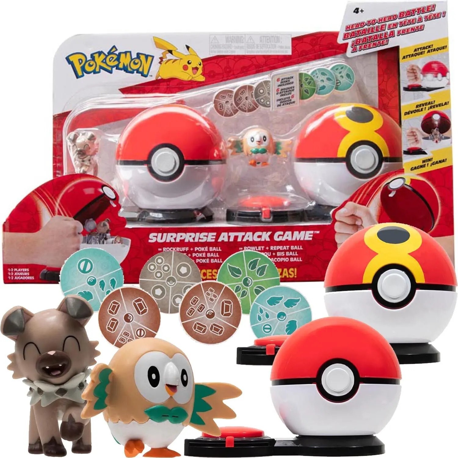 Jeu Pokéball Attaque Surprise avec Lanceur Mécanique Interactif Pokémon