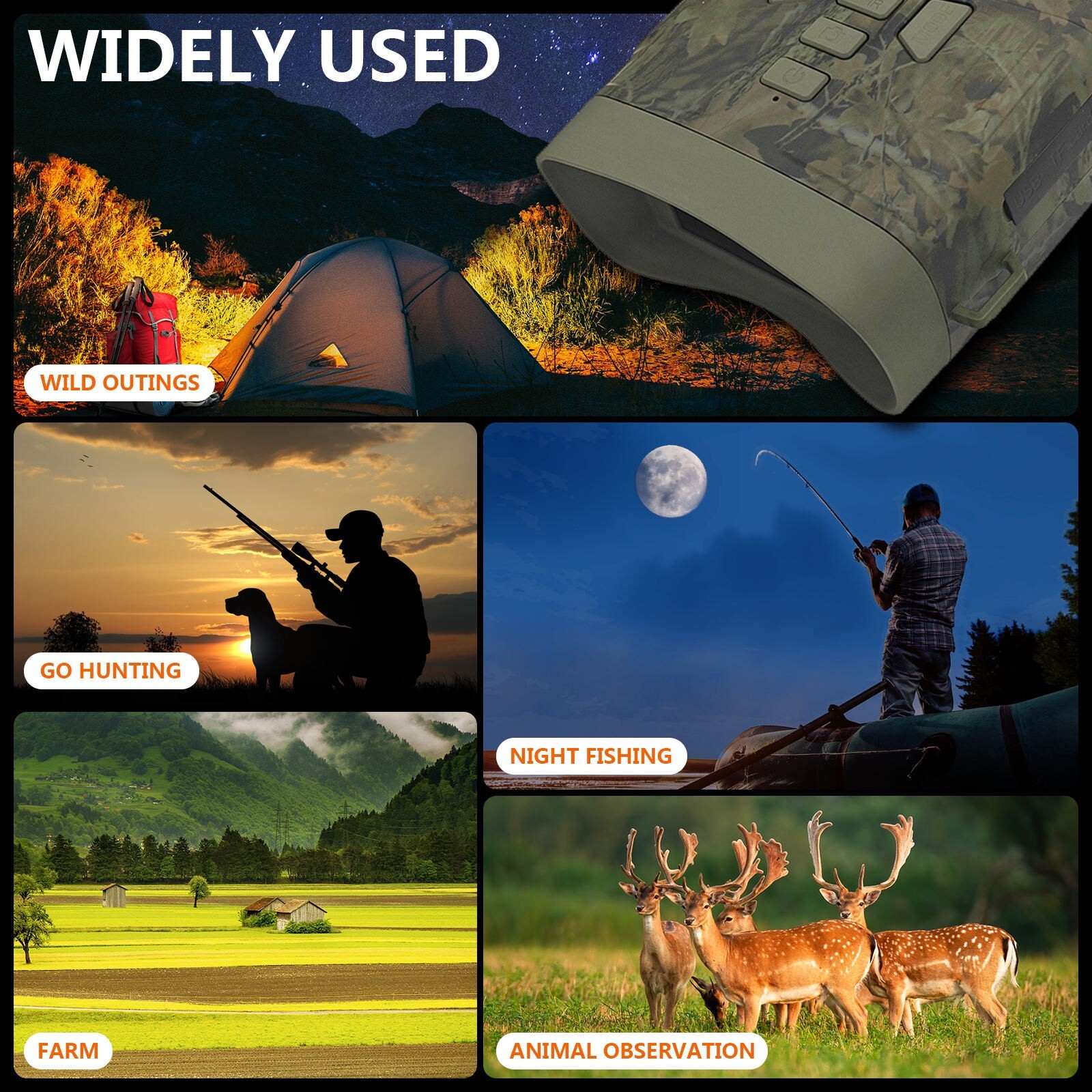 Night Vision Googles Infrared Digital Binoculars For Total Darkness Surveillance