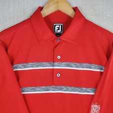 FOOTJOY x NORTH HILLS CC Wisconsin Size XL Athletic Fit Polo Shirt Red Golf Mens