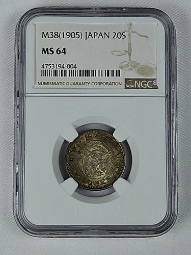 M38 (1905) Japan 20 Sen - NGC MS 64