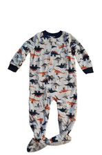 Carters boys fleece footsie footed pajama size 2T Dinosaur Flame resistant 2 pcs