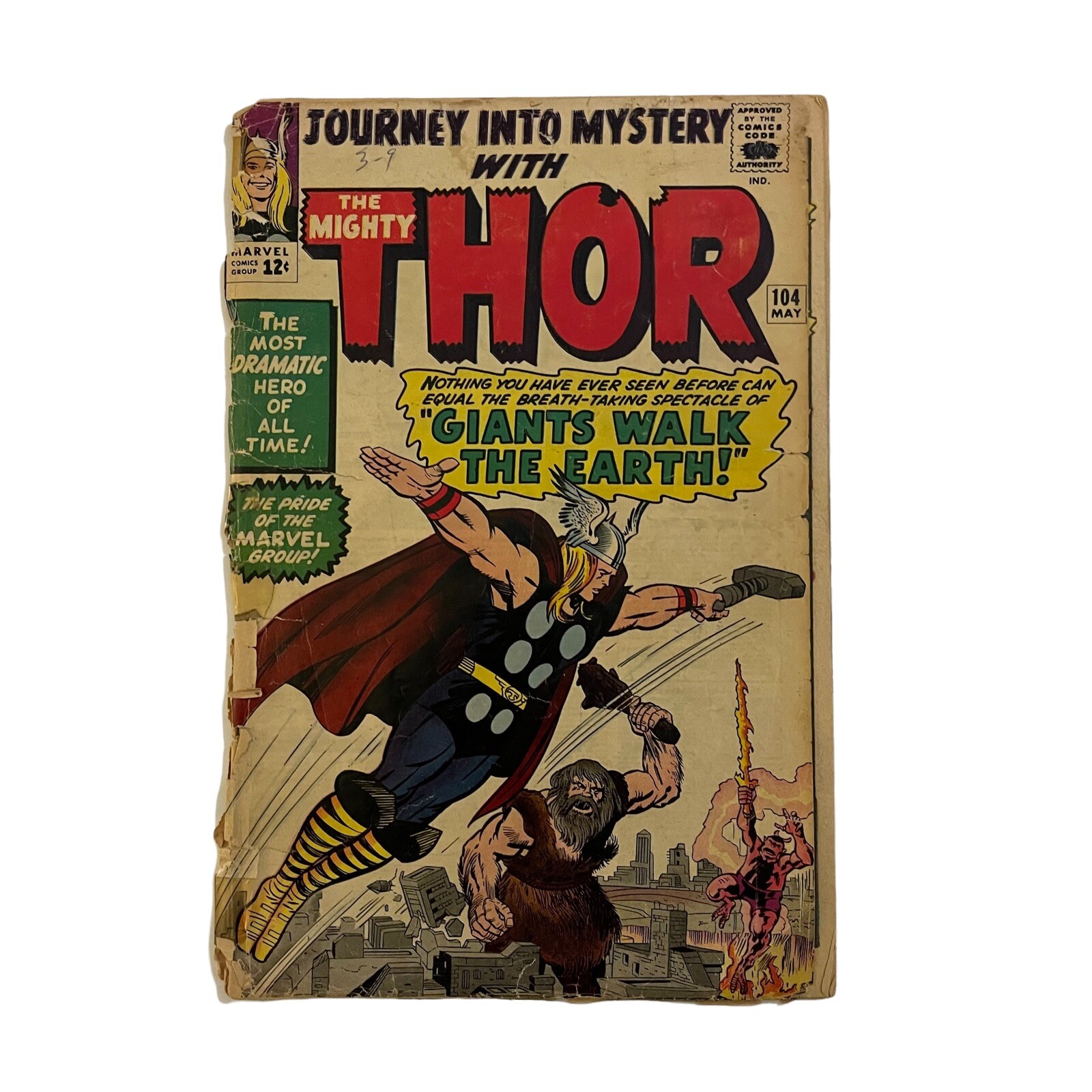 JOURNEY INTO MYSTERY #104 2nd app. Enchantress Marvel Comic Book 1964 Surtur 1.5