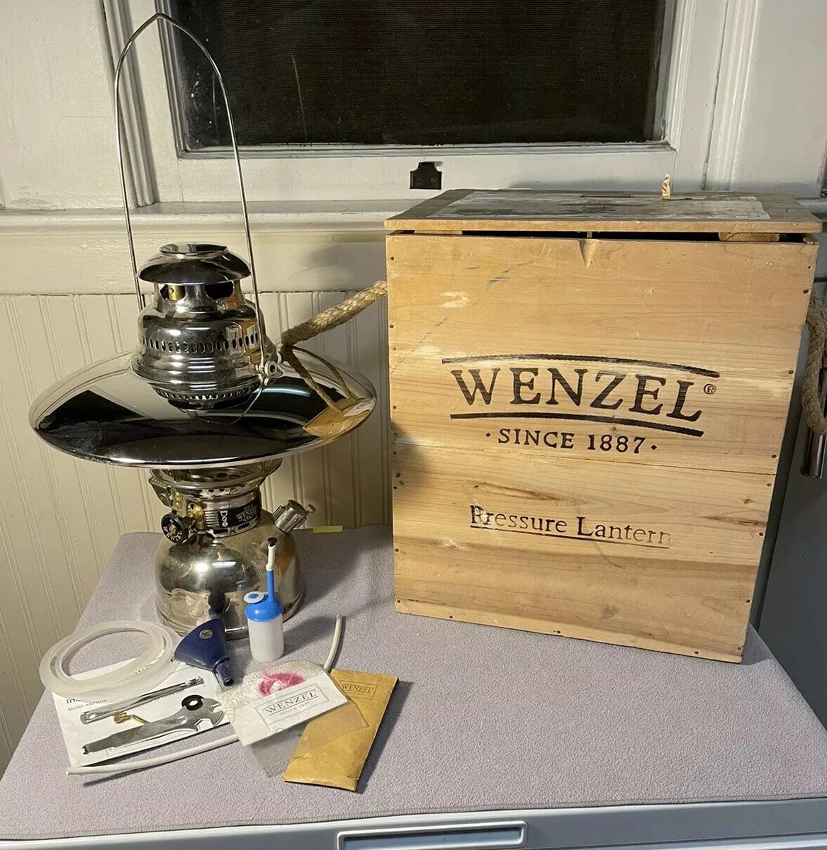 WENZEL Nickel Plated Pressure Lantern Model 823018 New In