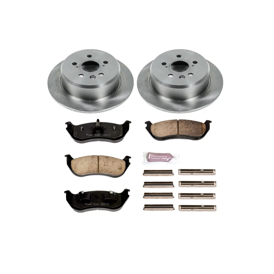Kit de 5 tacos y disco de freno trasero Powerstop KOE3150 para Ford Explorer 2002-2005 Foto 3 de 4