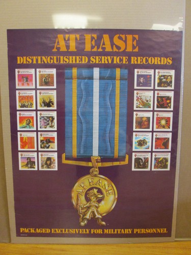 vintage At Ease Distinguished Service Records poster military personnel   8124