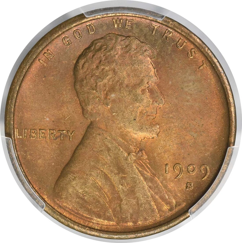 1909-S VDB Lincoln Cent MS64RB PCGS (CAC) - Image 3 of 4