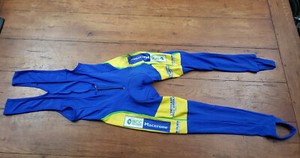 Threeface Mens XL Cycling Bibtights Vintage Italy 24" 15.5" (7.5/10) Tights Blue
