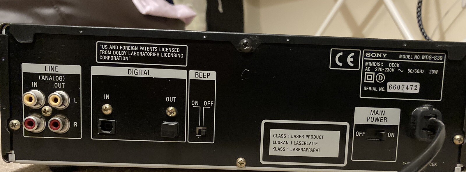 Sony MDSS39 Minidisc Deck Stereo HiFi Player Recorder Retro Classic