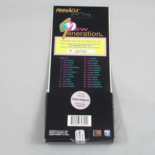 Pinnacle 1994 juego en caja sellado de fábrica de béisbol, astillador, Piazza - Imagen 2 de 3