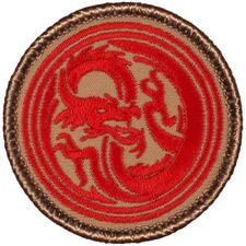Great Boy Scout Patches (#554A) - The Red Chinese Dragon Patrol Patch