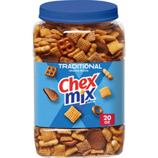 Chex Mix Traditional Original Recipe Snack Mix, 20 oz Tub .