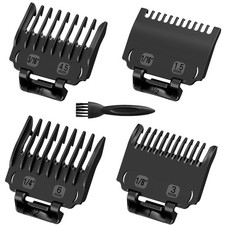 Clipper Guards Set with Brush Hair Cutting Guides replacement 4 Pcs