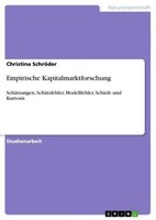 Empirische Kapitalmarktforschung Christina SchröDer