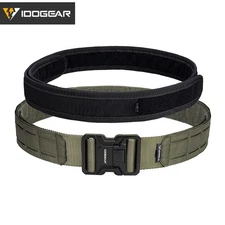 IDOGEAR 2 Inch Belt MOLLE for Men with Inner Belt Laser-cut Quick Release Gear