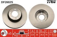 2X Bremsscheibe TRW Single DF2602S FüR BMW E39 E31 E38 E32 B10 Alpina 8Er 5Er