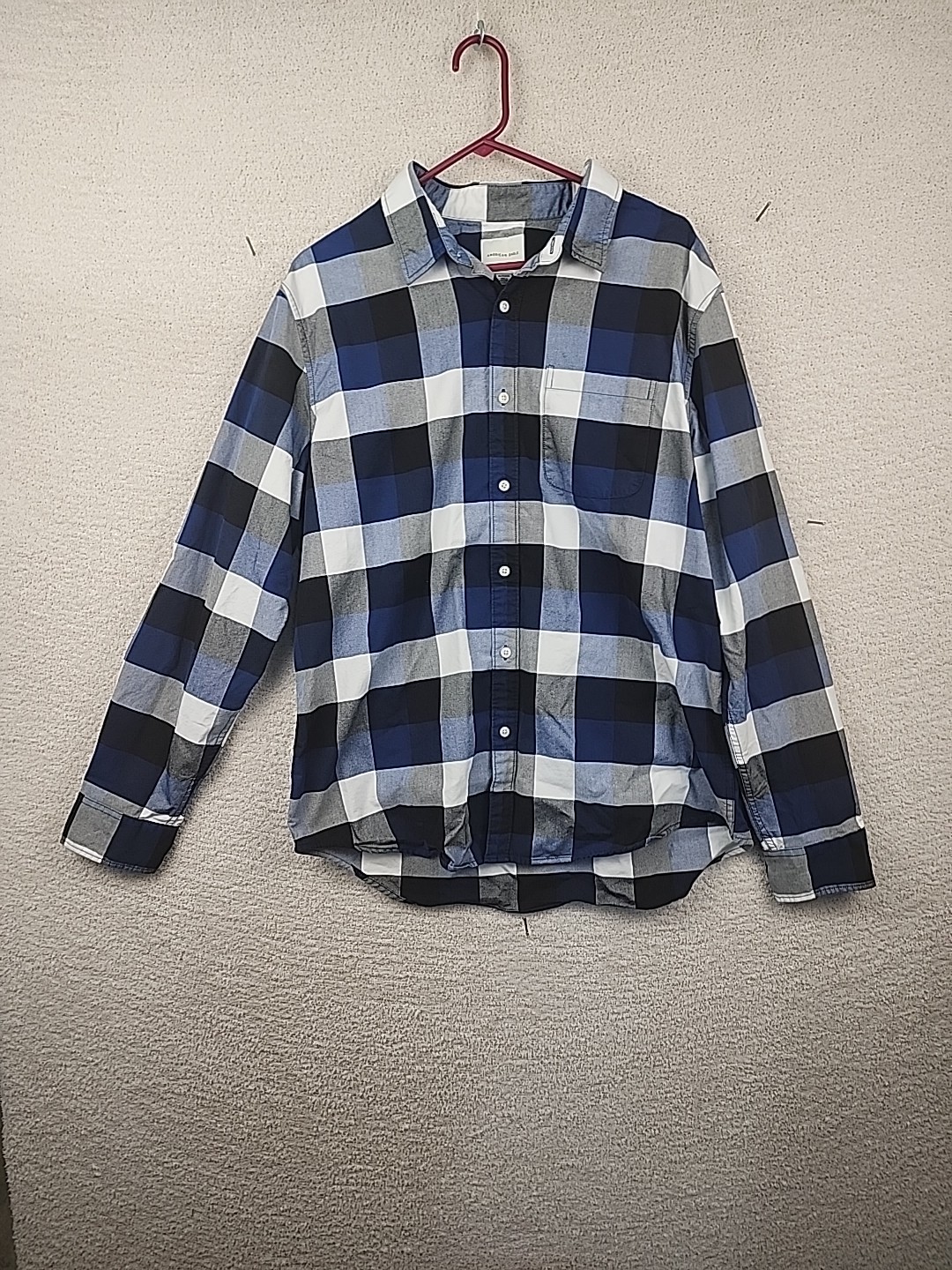 American Eagle Classic Fit Shirt Plaid Size XL Button Up Long Sleeve
