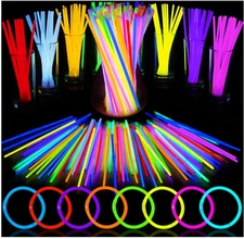 Glow Sticks Bulk 70-Pack | 8-inch Glow-in-Dark Party Supplies