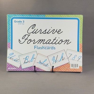 Cursive Formation Flashcards Abeka Educational Aid Handwriting 2018 Grade 3+
