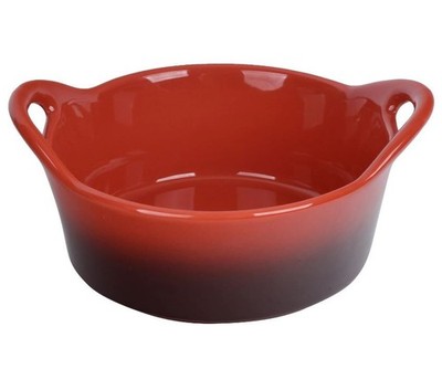 Temp-tations Stoneware  2-qt  Bread Basket Baking Dish K89255 Red