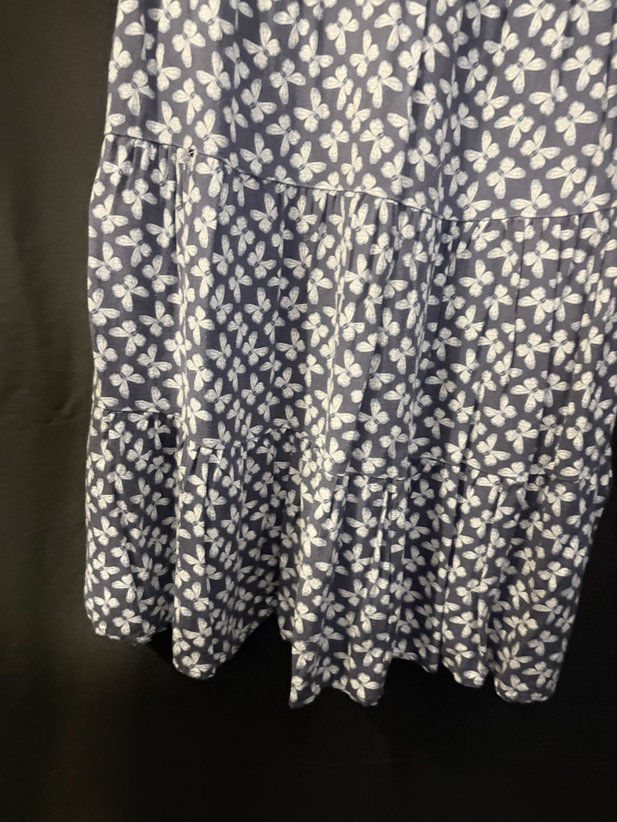 ZARA Girls 11–12 Short Sleeve Floral Dress • Blue Cottagecore Summer Cute thumbnail 3