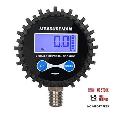  2-1/2'' Dial Size Digital Air Pressure Gauge with 1/4'' NPT Long thread 0-60psi