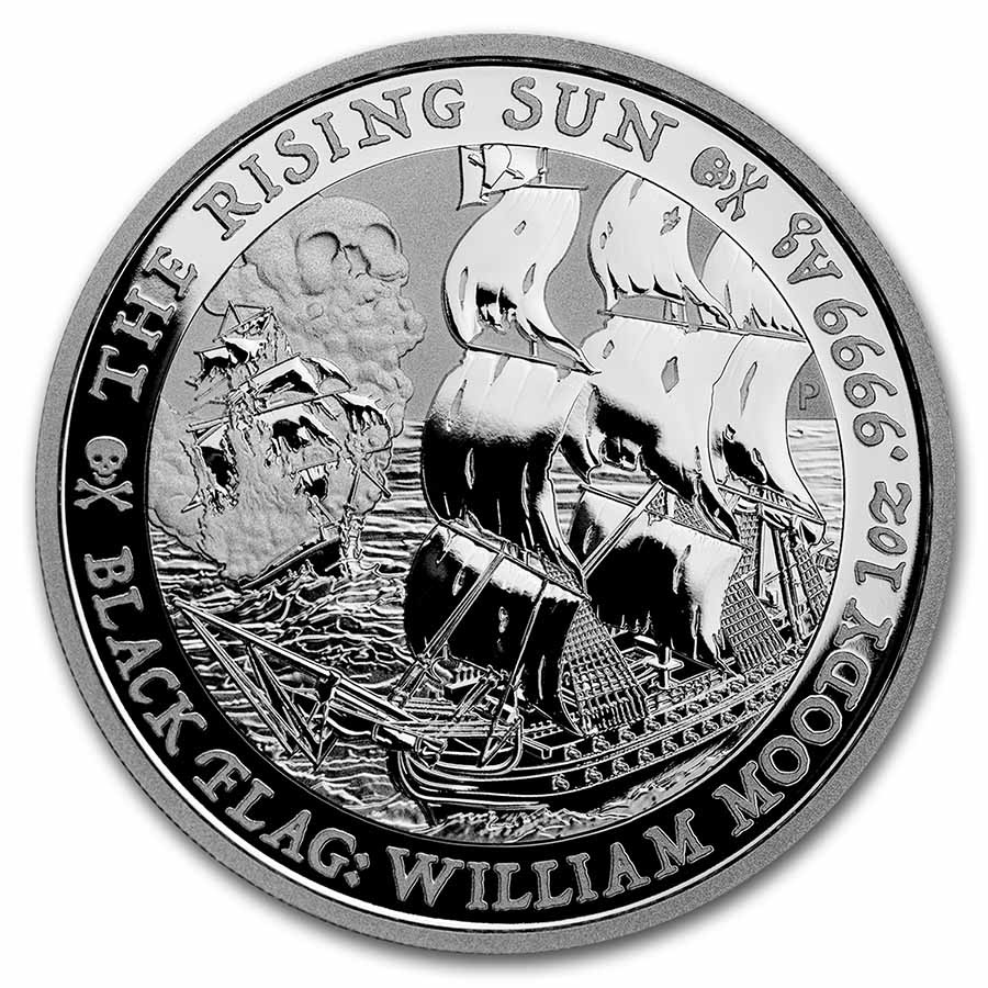 2022 Tuvalu 1 oz Silver Black Flag (The Rising Sun) | eBay