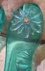 Betsey Johnson Women's Sarai Jelly Sandals Green Flower Size 6  — photo 7