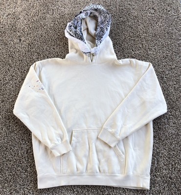 Hue Arcadia Bandana Handkerchief Hoodie Size XL Assortment Color Splatter Cream