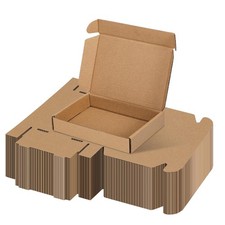 75 Pack 6x4x1 inch Small Shipping Boxes, Brown Mailing Boxes
