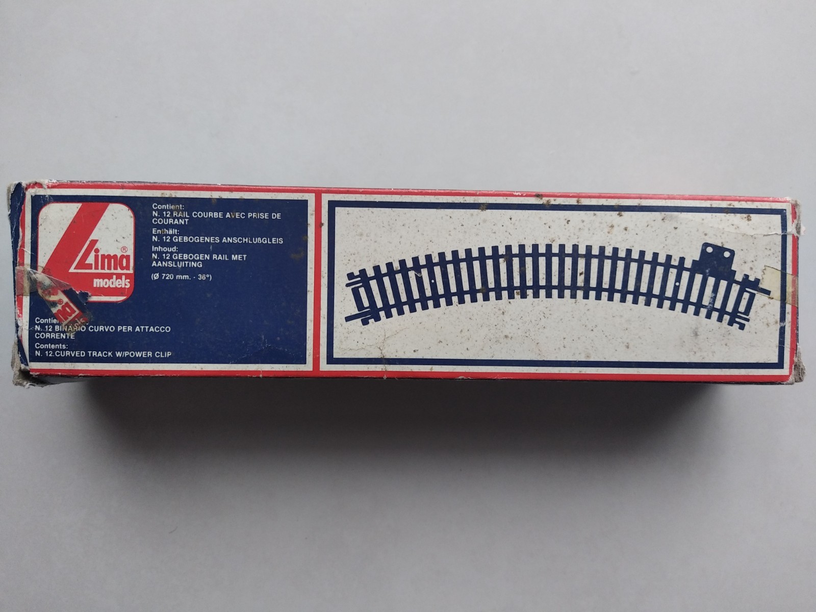 Rails courbes Lima HO R720mm pour concevoir de grands virages de train