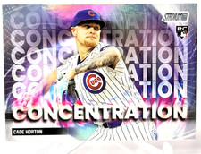 CADE HORTON RC 2025 STADIUM CLUB CONCENTRATION #C-9 CHICAGO CUBS NEAR MINT