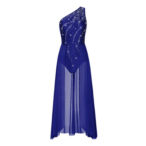 Vêtements de danse femme entraînement robe lyrique photoshoot justaucorps scène strass - Photo 31/48