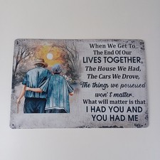 Family & Friends Metal Inspirational Quote Wall Sign Decorative Plaque