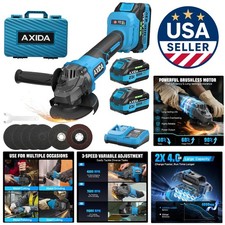 High-Efficiency 21V Cordless Angle Grinder, 4...